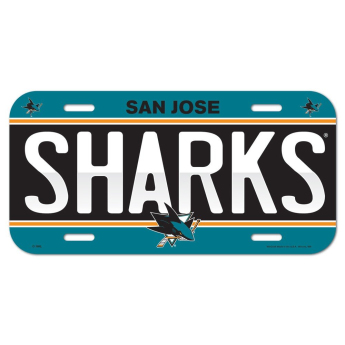 San Jose Sharks ceduľa na stenu License Plate Banner