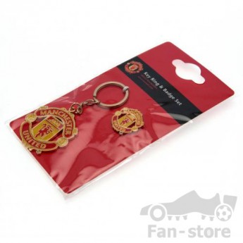 Manchester United kľúčenka a odznak design set