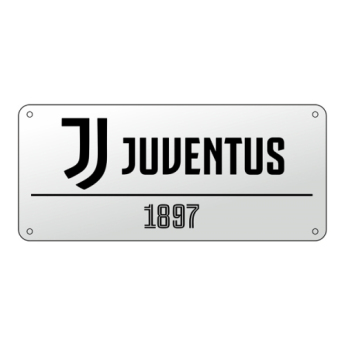 Juventus Torino plechová cedula sign white