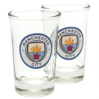 Manchester City panák štamprlík 2pack logo