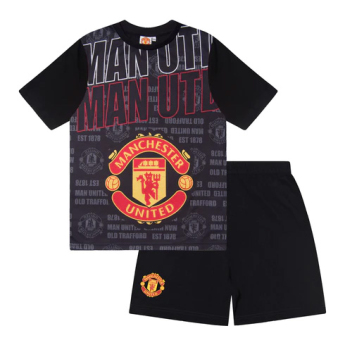 Manchester United detské pyžamo Text black