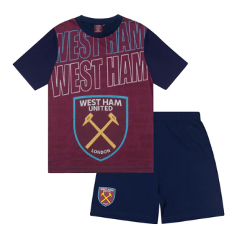 West Ham United detské pyžamo Text claret