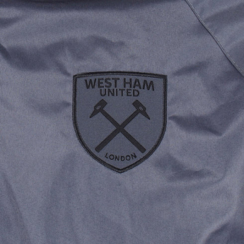 West Ham United pánska bunda s kapucňou Shower Hood grey