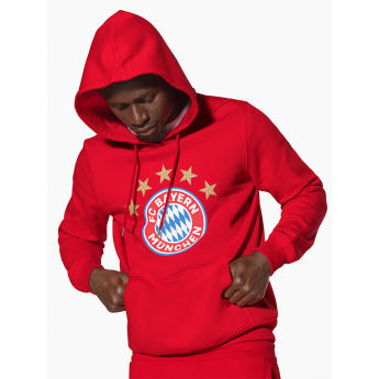 Bayern Mníchov pánska mikina s kapucňou Logo red