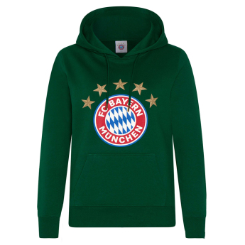 Bayern Mníchov pánska mikina s kapucňou Logo green