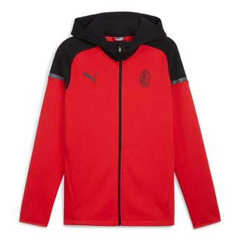 AC Milano pánska bunda s kapucňou Casuals red