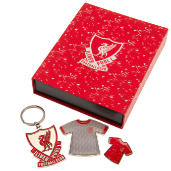 FC Liverpool darčekový set Badge, Keyring and Magnet Set