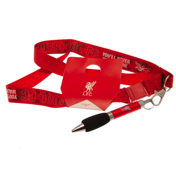 FC Liverpool šnúrka na krk s perom red YNWA