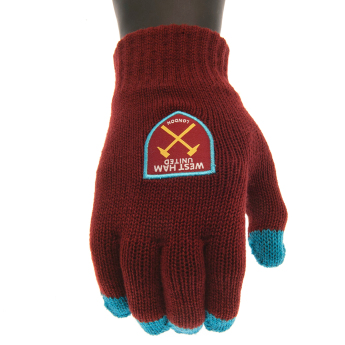 West Ham United pánske rukavice Touchscreen Knitted Gloves Adults