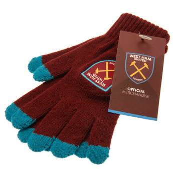 West Ham United pánske rukavice Touchscreen Knitted Gloves Adults