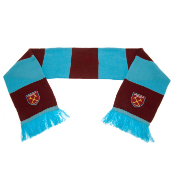 West Ham United zimný šál Bar burgundy - blue
