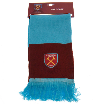 West Ham United zimný šál Bar burgundy - blue