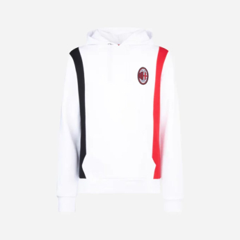 AC Milano pánska mikina s kapucňou Logo white