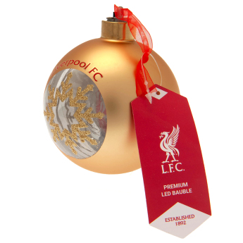 FC Liverpool vianočné dekorácie Premium LED Bauble