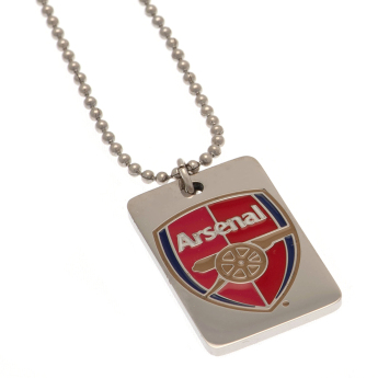 FC Arsenal retiazka na krk s psou známkou Enamel Crest Dog Tag & Chain