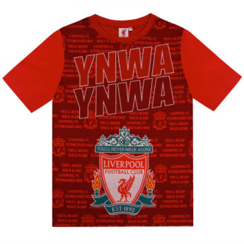 FC Liverpool detské pyžamo Text red