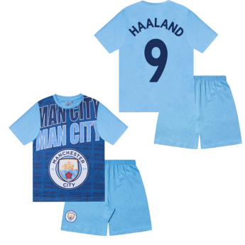 Manchester City detské pyžamo Text Haaland