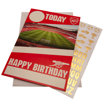 FC Arsenal narodeninová pohľadnica so samolepkami Hope you have a brilliant day