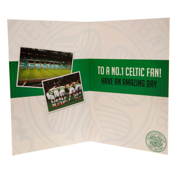 FC Celtic narodeninová pohľadnica so samolepkami To a No.1 Celtic Fan! Have an amazing day