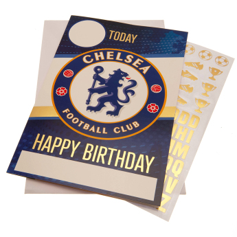 FC Chelsea narodeninová pohľadnica so samolepkami Have a great day, you”re a true blue!