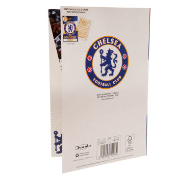 FC Chelsea narodeninová pohľadnica so samolepkami Have a great day, you”re a true blue!