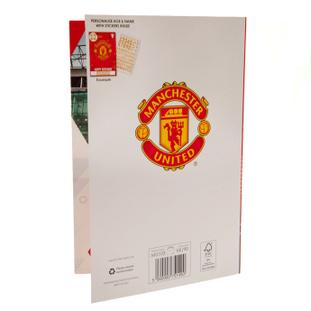 Manchester United narodeninová pohľadnica so samolepkami To the No.1 Utd fan have an amazing day
