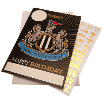 Newcastle United narodeninová pohľadnica so samolepkami Hope you have a fantastic birthday!