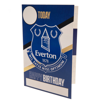FC Everton narodeninová pohľadnica so samolepkami Have a fantastic Birthday