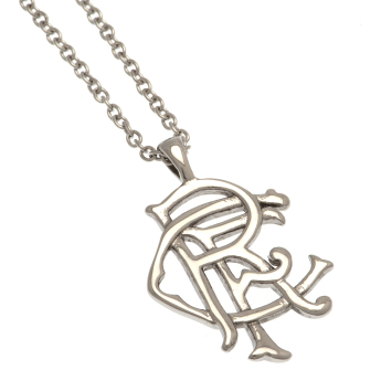 FC Rangers retiazka na krk s príveskom Scroll Crest Stainless Steel Pendant & Chain