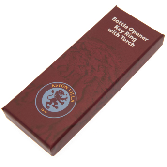Aston Villa kľúčenka s otváračom Keyring Torch Bottle Opener red