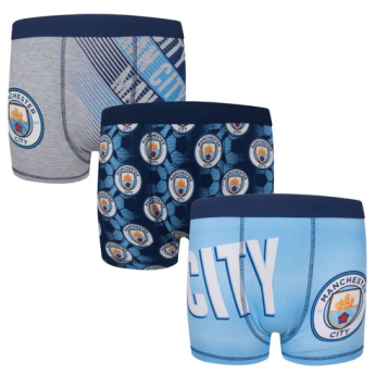 Manchester City detské boxerky 3pack blue
