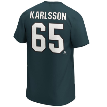 San Jose Sharks pánske tričko Erik Karlsson Iconic Name & Number Graphic