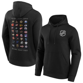 NHL produkty pánska mikina s kapucňou NHL All Team Graphic Hoodie Black