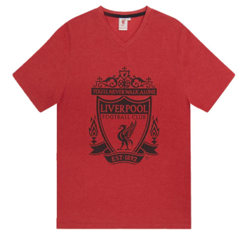 FC Liverpool pánske pyžamo Short Red Marl