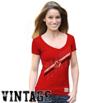 New Jersey Devils dámske tričko red Vintage Deep
