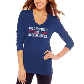 Columbus Blue Jackets dámske tričko Distressed Lines Slub