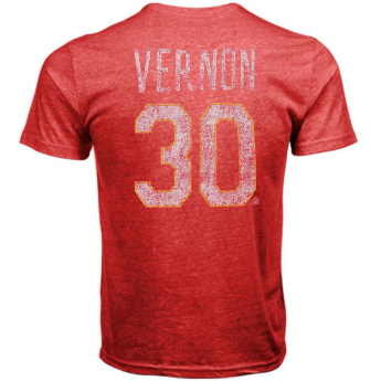 Calgary Flames pánske tričko red #30 Mike Vernon Legenda NHL