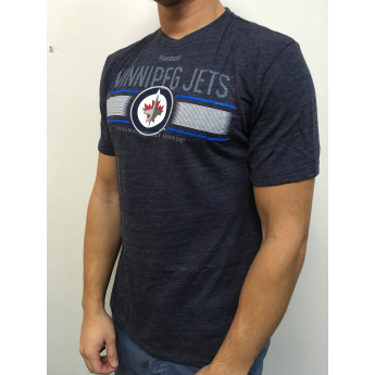 Winnipeg Jets pánske tričko Stripe Overlay navy