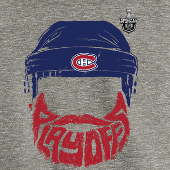 Montreal Canadiens pánske tričko grey 2017 Stanley Cup Playoffs Participant Full Beard Tri-Blend