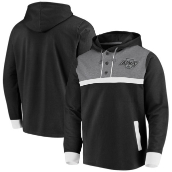Los Angeles Kings pánska mikina s kapucňou black True Classics 3-Button Pullover Hoodie