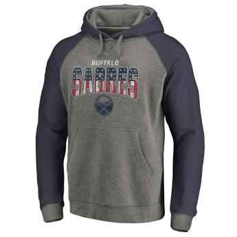 Buffalo Sabres pánska mikina s kapucňou grey Freedom Tri-Blend Raglan