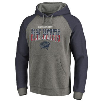 Columbus Blue Jackets pánska mikina s kapucňou grey Freedom Tri-Blend Raglan