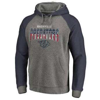 Nashville Predators pánska mikina s kapucňou grey Freedom Tri-Blend Raglan