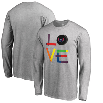 Washington Capitals pánske tričko s dlhým rukávom grey Hockey Is For Everyone Love Square