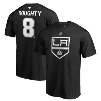 Los Angeles Kings pánske tričko black #8 Drew Doughty Stack Logo Name & Number