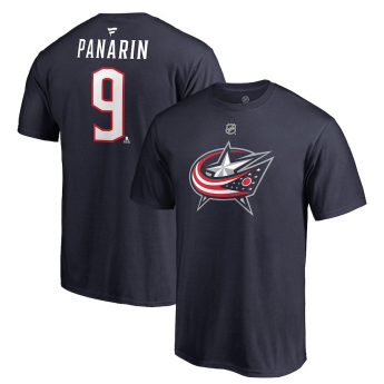 Columbus Blue Jackets pánske tričko grey #9 Artemi Panarin Stack Logo Name & Number