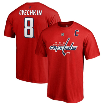 Washington Capitals pánske tričko red Alex Ovechkin Stack Logo Name & Number