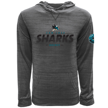 San Jose Sharks pánska mikina s kapucňou grey Static Hood