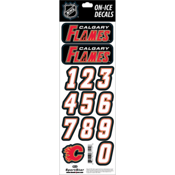Calgary Flames samolepky na helmu Decals Black 2