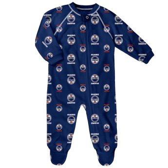 Edmonton Oilers detské dupačky Full Zip Allover Print Coverall Blue